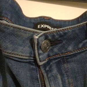 Express skinny ripped jeans (cropped)